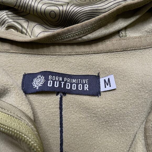 Born Primitive Outdoor Hoodie Jacket Green Full Zip Performance Mens M Logo - Picture 5 of 14